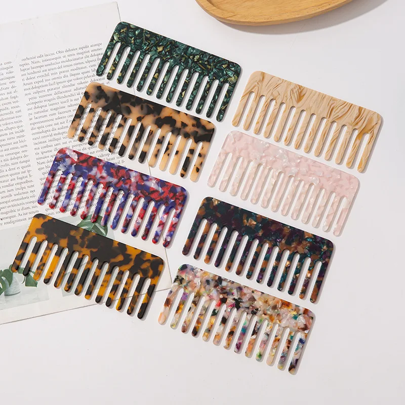 New Design Acetate Comb Tortoiseshell Cellulose Hair Comb Women Hair Accessories For Gift