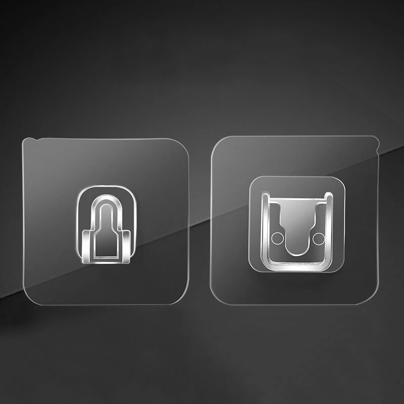 Double-sided Adhesive Wall Hooks Hanger Suction Cup Sucker Wall Strong Transparent Hooks For Kitchen Bathroom