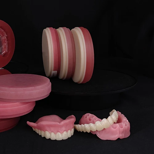 High Quality 98mm Dental CAD CAM PMMA Block Removable bi Disc Flexible Resin Milling Blank