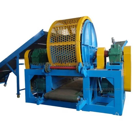 Automatic Waste Tire Recycling line rubber powder line shredder rubber powder crushing tire recycling line