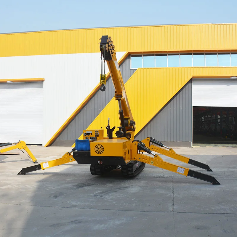 Mobile Micro Crawler Crane 5 Ton Telescopic Boom Small Hydraulic Diesel Engine Mini Spider Crane Cheap Price