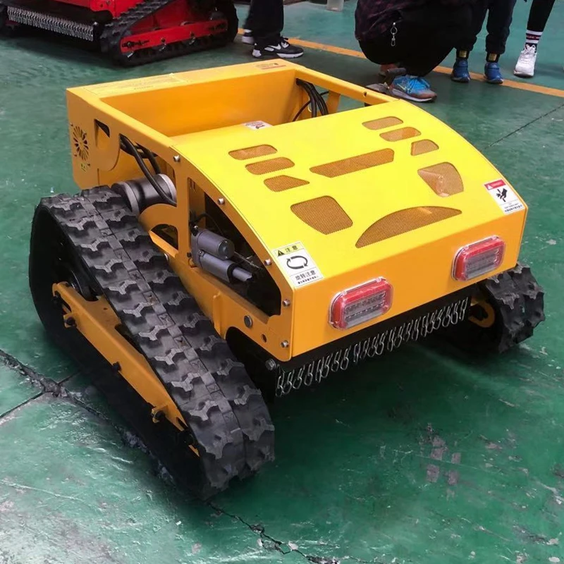 Remote Control Lawn Mower with Camera RC Crawler Slope Mowing Machine Tracked Radio Controlled Robotic Grass Cutter