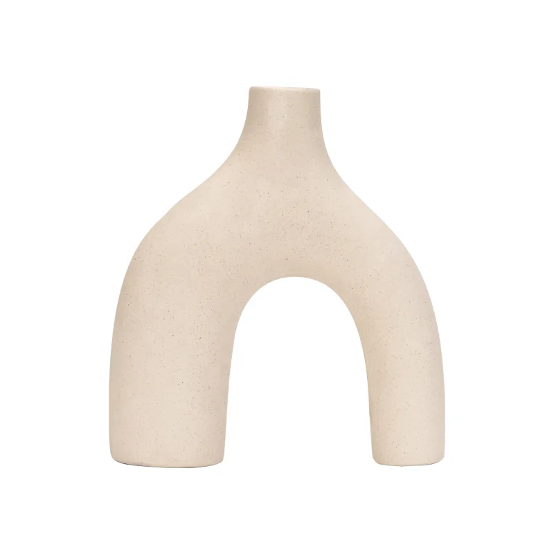 Nordic style hotel restaurant Home decoration tabletop matte frosted ceramic vase set