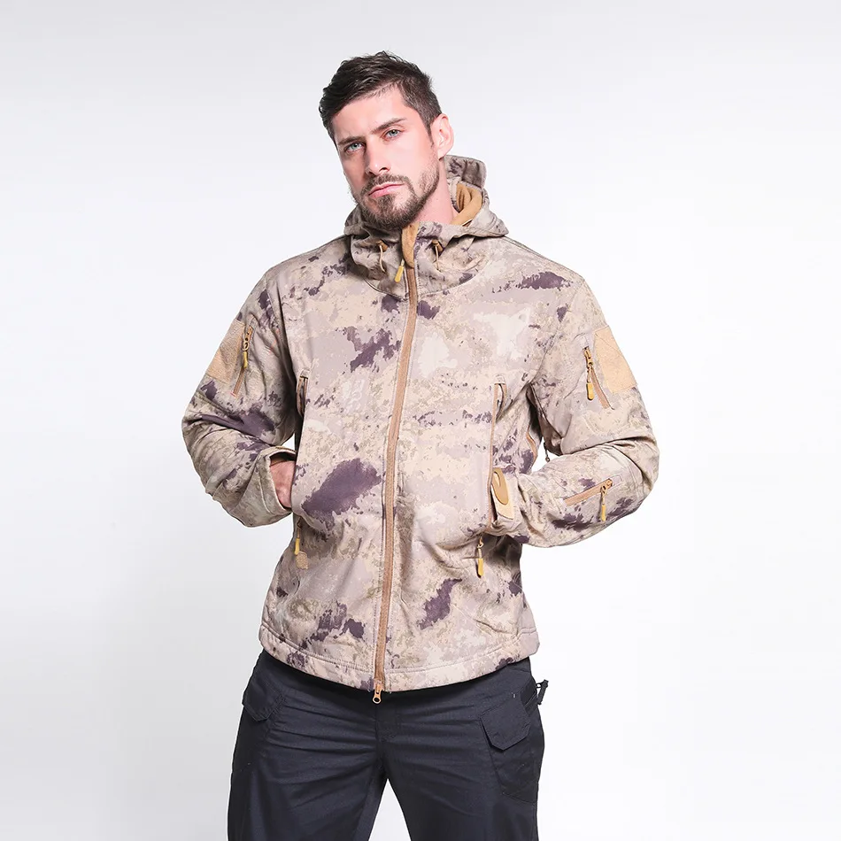 PASUXI Autumn And Winter New Arrivals Warm Military Style Track Jacket Men Plus Size Bomber Soft Shell Jacket Waterproof Coat