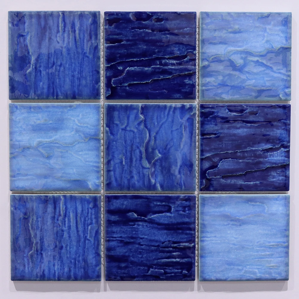 Water Blue Swimming Pool Tile Wholesale Ceramic Mosaic For Pool Outdoor Pool Tile