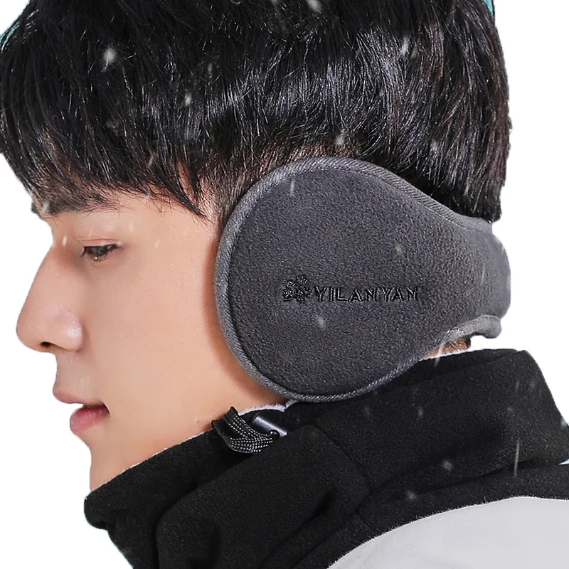 Custom ear muff winter windproof frostproof ear warmers embroidered polar fleece earmuffs