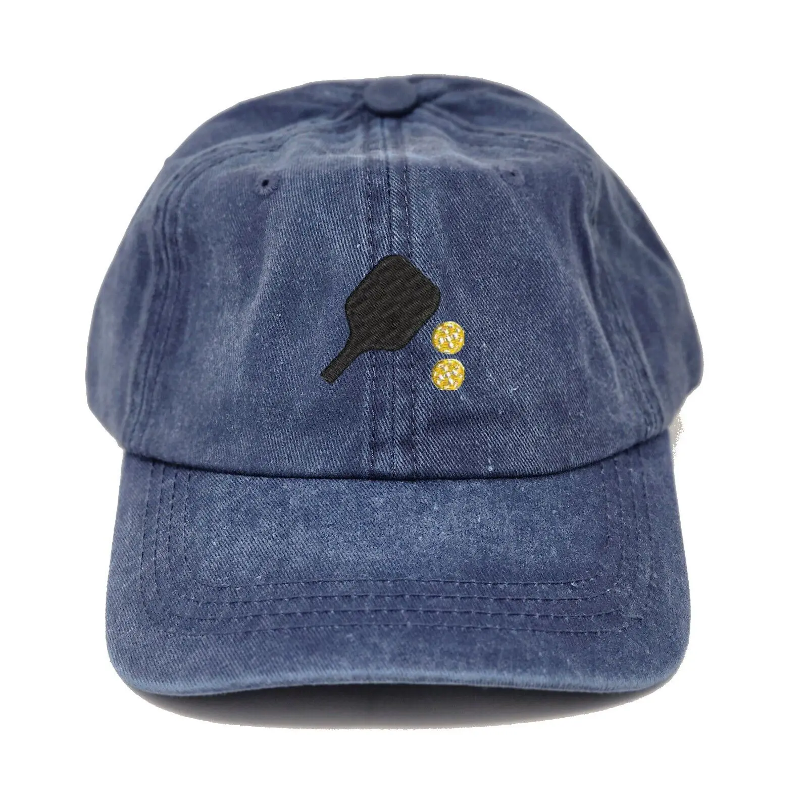 Pickleball Customized embroidery  Navy Blue Wholesale Unstructured  Cotton Sports Baseball dad hats