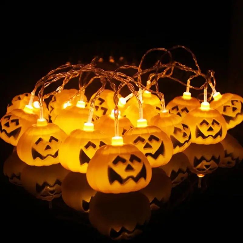 1.5M 3M warm white pumpkin light string LED Halloween lights Battery powered festive decorative lights