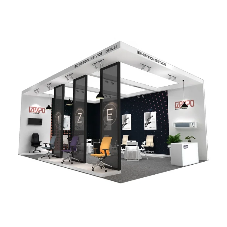 Выставочный стенд Izexpo 10x30 быстрая настройка мебели выставочный на заказ деревянный фон