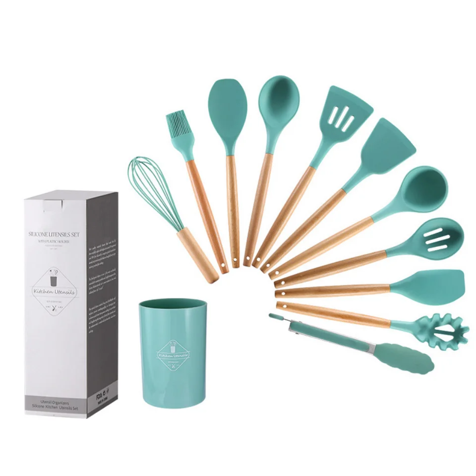 Top Seller Innovative Products 2023 Kitchen Accessories Cooking Tools Kitchen Gadgets Wooden Kitchen Utensil Set