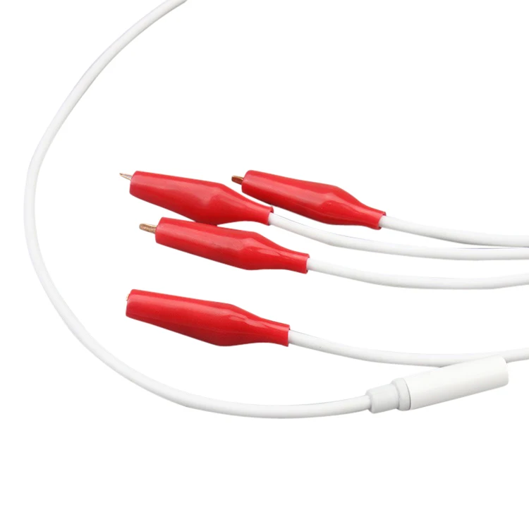 OEM Design Custmozied  4.0mm Banana Female Assembly 1 To 4 Wire Cable beauty Instrument Crocodile Clip Cable