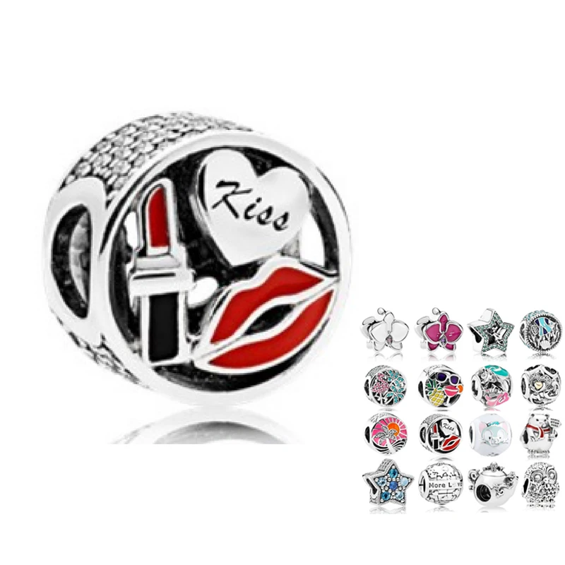 
925 sterling silver star charm for pandoras bracelet women jewelry 