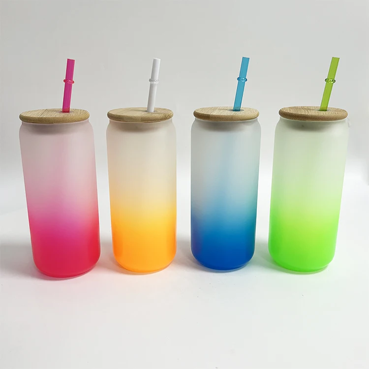 Resistant Reusable High Borosilicate Transparent Colored Glass Drinking Straw Neon colored glass straws