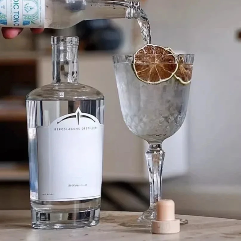 100ML 500ML 750ML Round korean ginseng Wine Bottle Gin Whisky Vodka Tequila liquor whisky Oval Shape Flask Glass Spirits Bottle