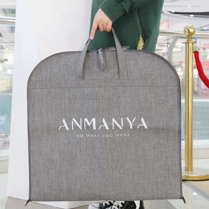 Garment bags with Zipper print logo suit cover wedding dress Bag with custom logo suit bags