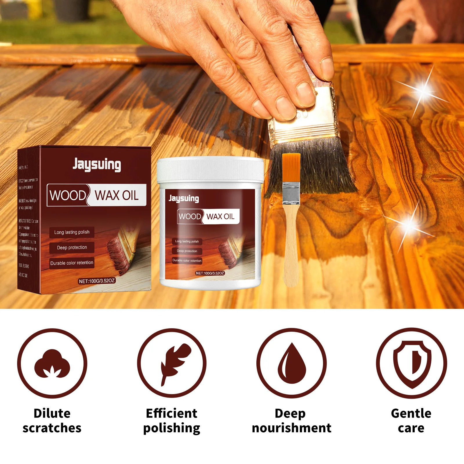 Jaysuing Wax Old Wood Floors Furniture Wax Polish Protective Polishing Wax For Wood