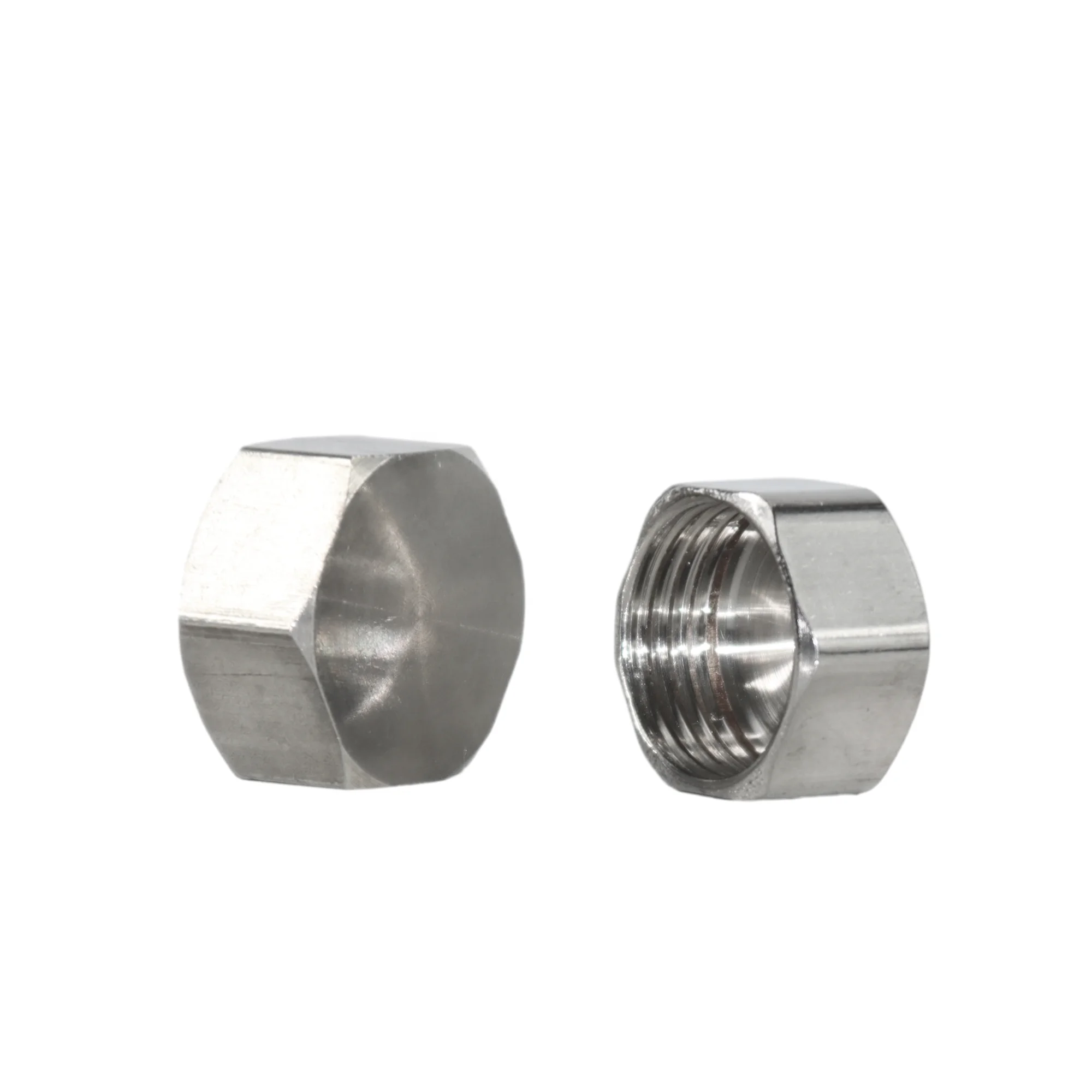DKV 304 Stainless Steel Hex Pipe Cap Female Thread ASME DIN JIS BS BSP NPT Threaded Hex Cap 150# Threaded hexagon cap