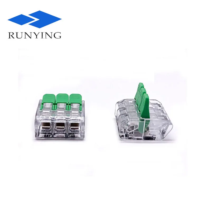 222 Push-In Wire 3 poles Splicing Wire Connector CE ENEC Electric Terminal Block Quick Splice cable Connector