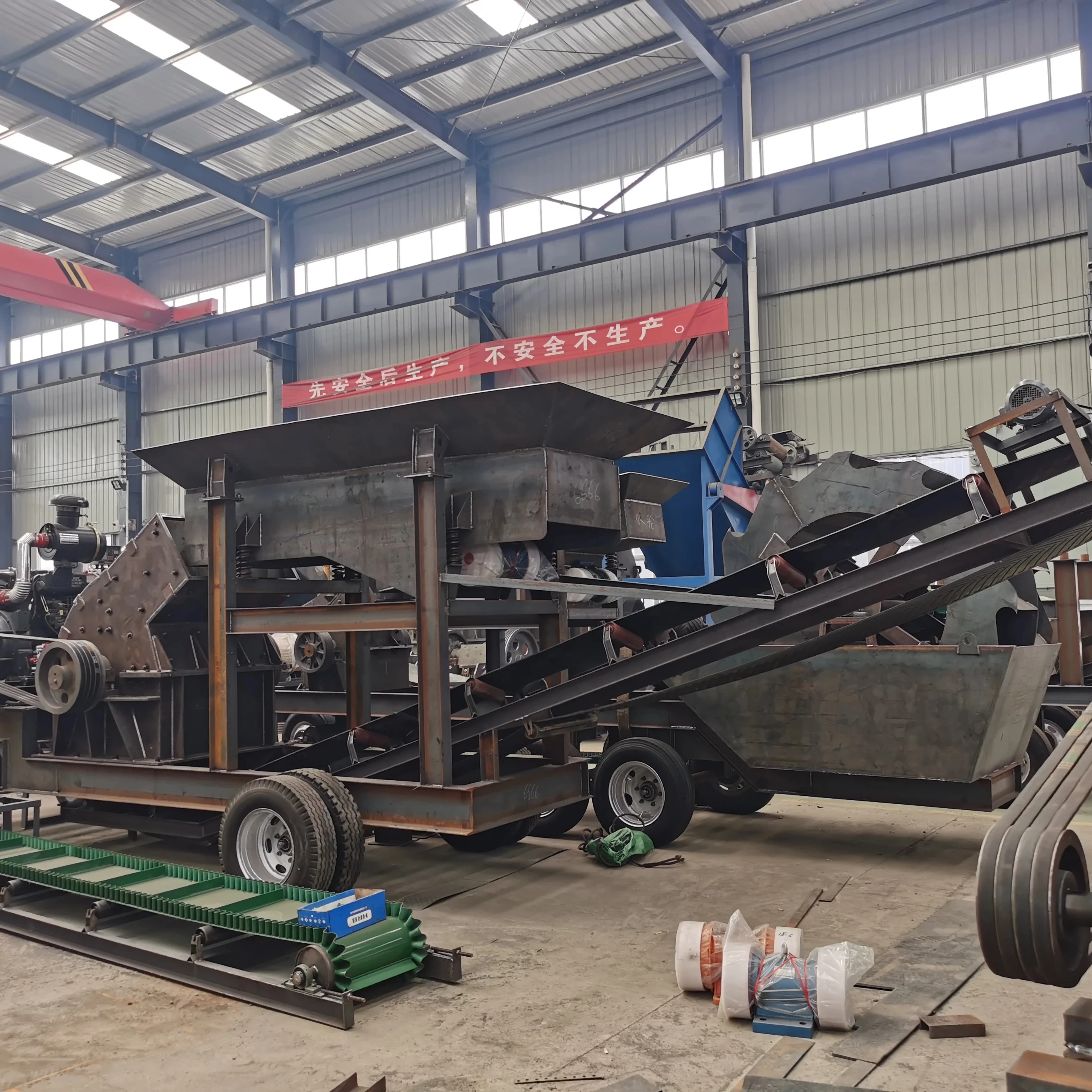 20t/h 400*600 quarry mobile sand making machine mobile hammer mill crusher stone crusher crushing plant machine price