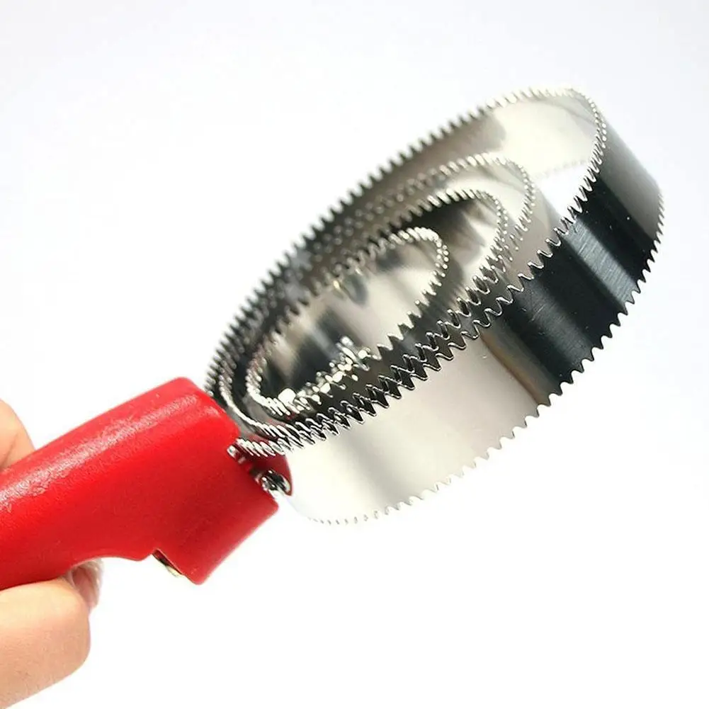 6 Rings Horses Serrated Curry Comb sweat scraping anti-itch rake Scraper Cattle scratching teeth pet hair removal Cleaning Brush