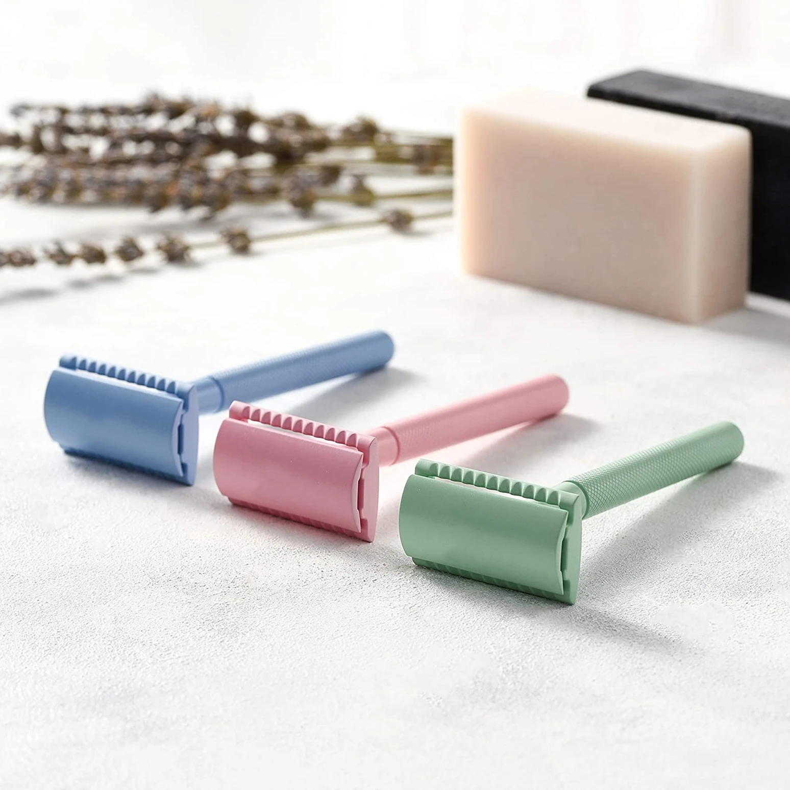 Customized logo Brass Handle Classic Design Packaging Colorful Metal Safety razor