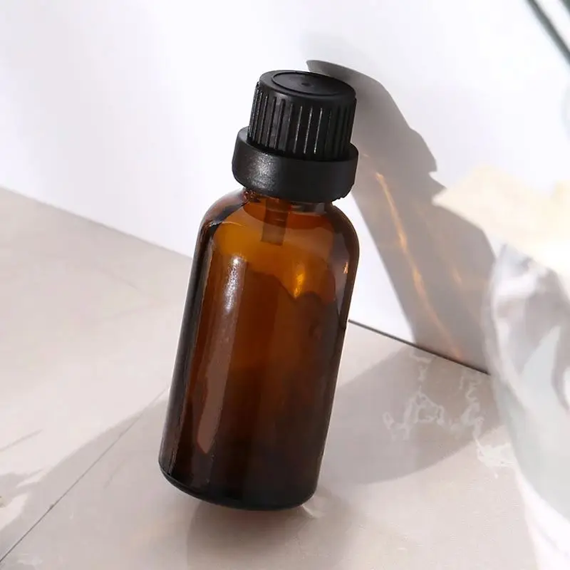 Amber Glass Bottle with dripper For Essential Oil