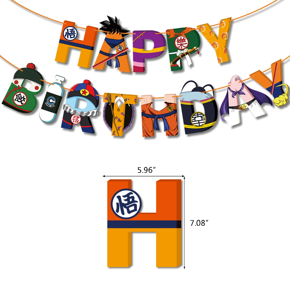 Украшение для тематической вечеринки «Seven dragon beads Wukong», флаг для детского дня рождения, вытягивающая открытка для торта, вставляющий воздушный шар