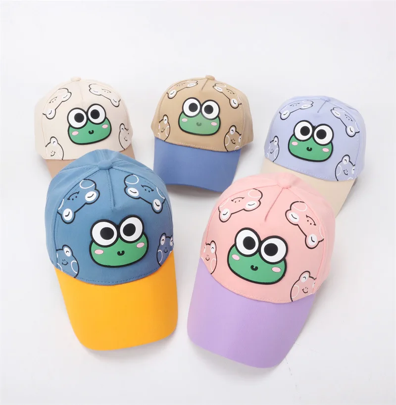 Baby Summer Newborn Cute Baseball Cap Toddlers Hat Outdoor Beach Kids Baby Boy Girl Cartoon Frog Sun Hats