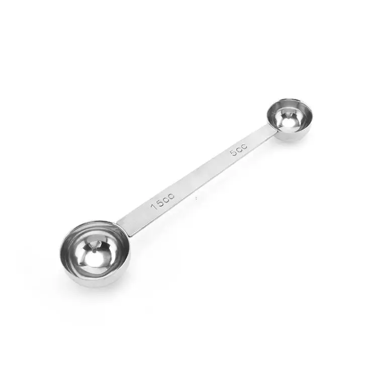 Stainless Steel Coffee Scoop Metal Measuring Spoon Double End Sugar Tea Coffee Spoons Tablespoon Kitchen Tool Accessories