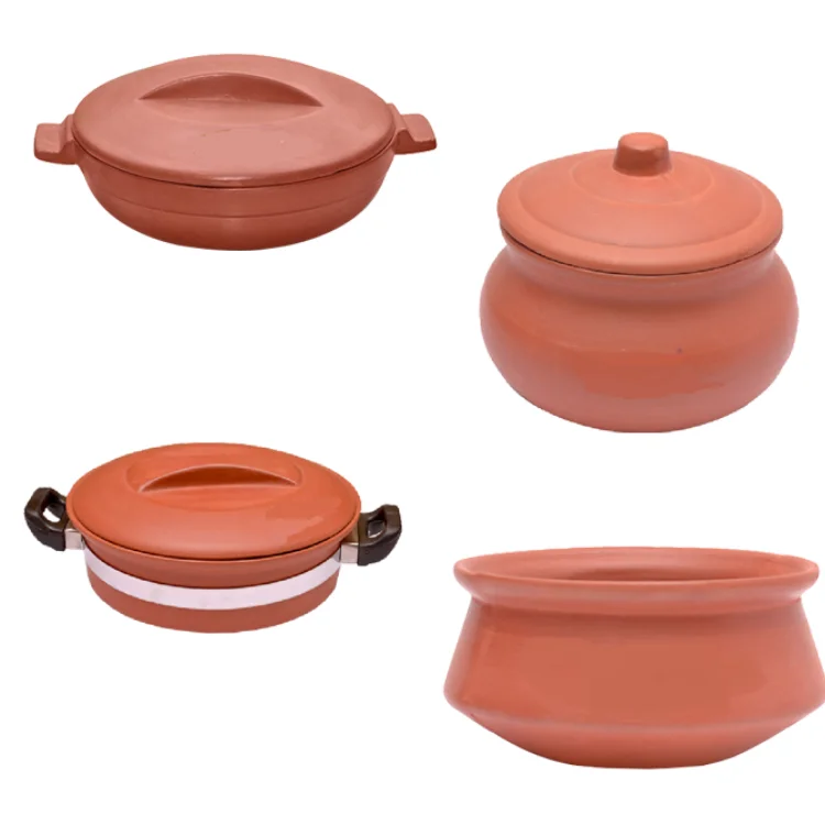 Natural Clay Organic Kitchen Products Water Bottle Glass Bowl Dinning Set Jug tawa kadai pot handi cooking products