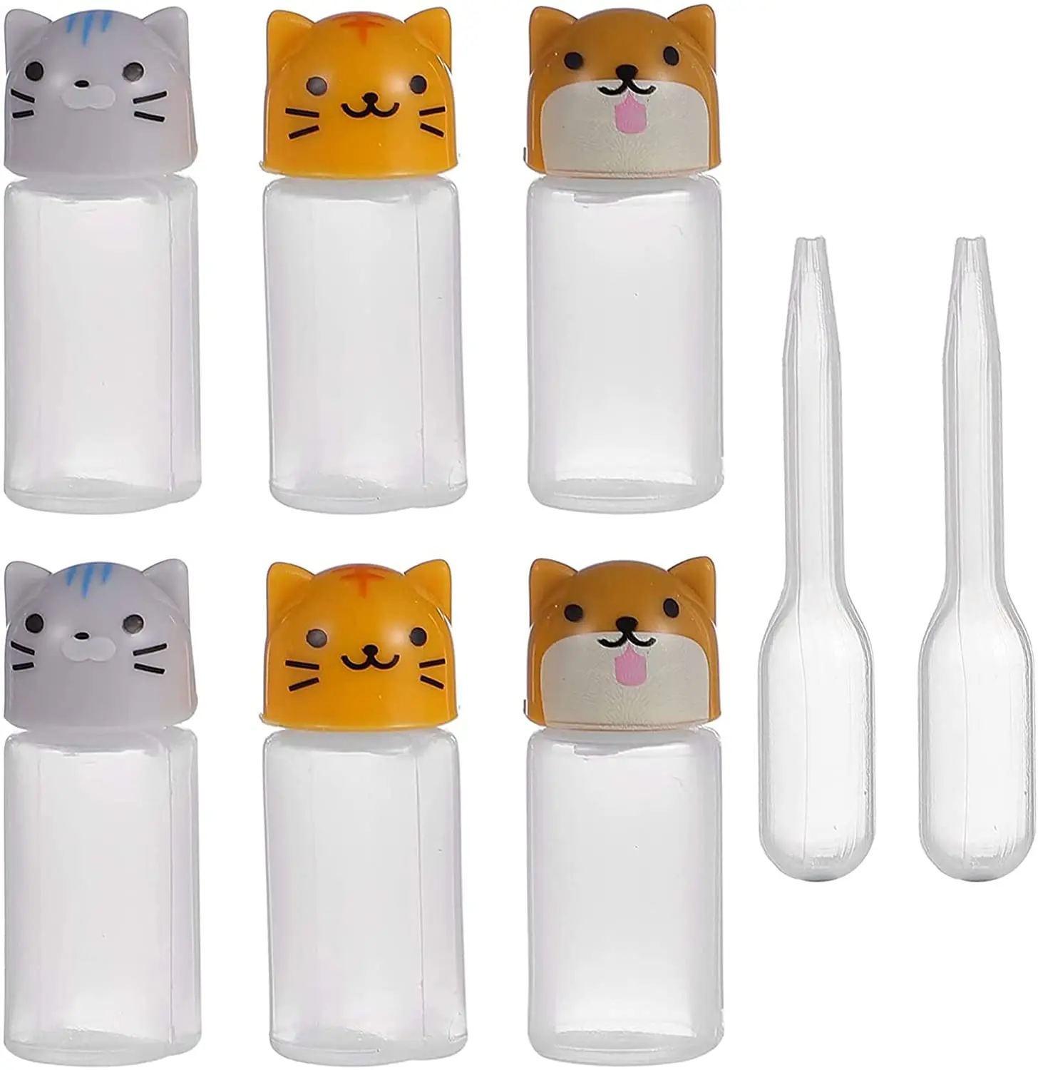 Cute Animal Portable Mini Sauce Bottle Japanese Bento Box Vinaigrette Salad Dressing Bottle Set