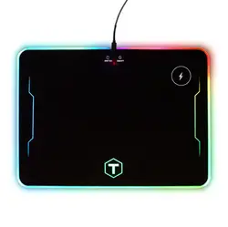 Mousepad LED USB Charging Large mousepad charger With Logo For Desk Mat RGB wireless mouse pad with charger