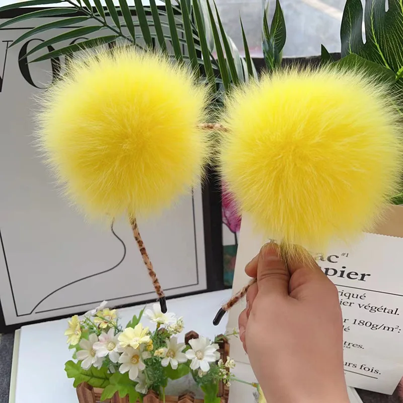 Real fox fur Furry Cats Ears Headband Foxes Ears Realistic Plush Animal Ears Headdress Gothics Accessory Cosplays Celebrations