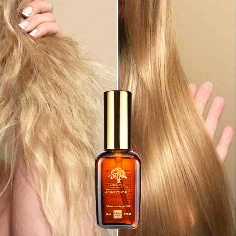 Arganmidas Organic Hair Care Treatment Argan Oil Morocco Anti-Frizz Keratin Nourishing Essential Argan Protein Hair Oil