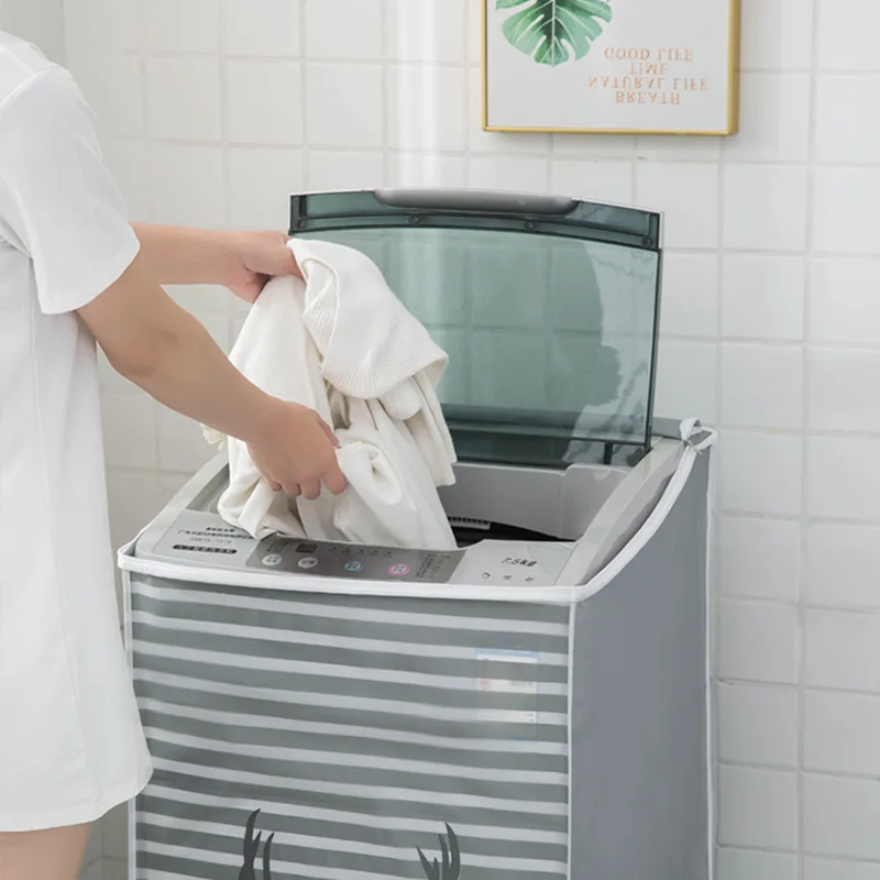Sunscreen dust-proof washing machine cover dust-proof cover household full-automatic wave wheel drum washing machine cover