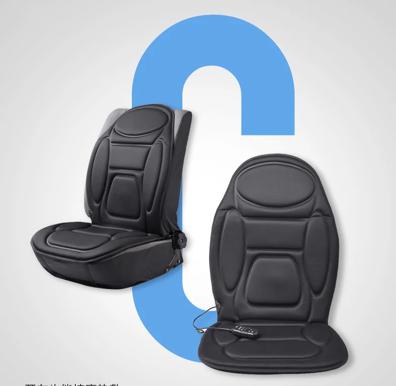 Fashion universal non-slide leather fabric Massage vibration heating two in one car seats cover