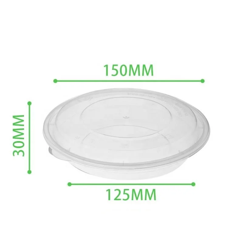 8oz Plastic Round Meal Prep Food Storage Containers with Lids To Go