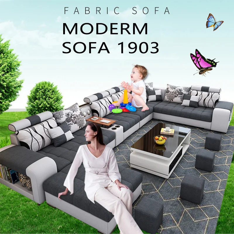  Мебельная фабрика предоставляет в гостинную livingroomsofa гостиная технологии ткань диван 7 seaterfabric