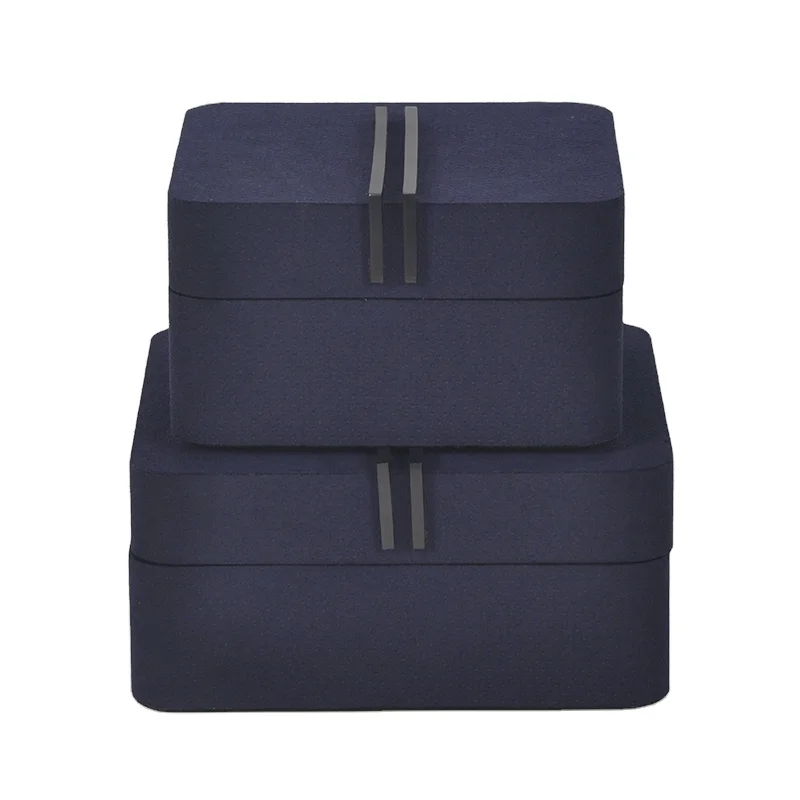 New Chinese-style leather jewelry box finishing decorative ornaments model room cloakroom wardrobe entrance storage jewelry box