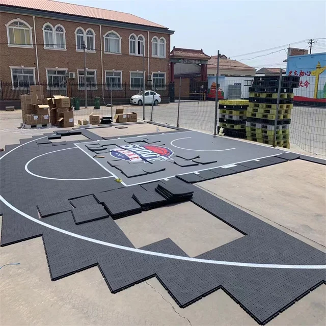 Mini Basketball Court 3x3 Half Basketball Court Flooring Street Basketball Court Plastic Tile