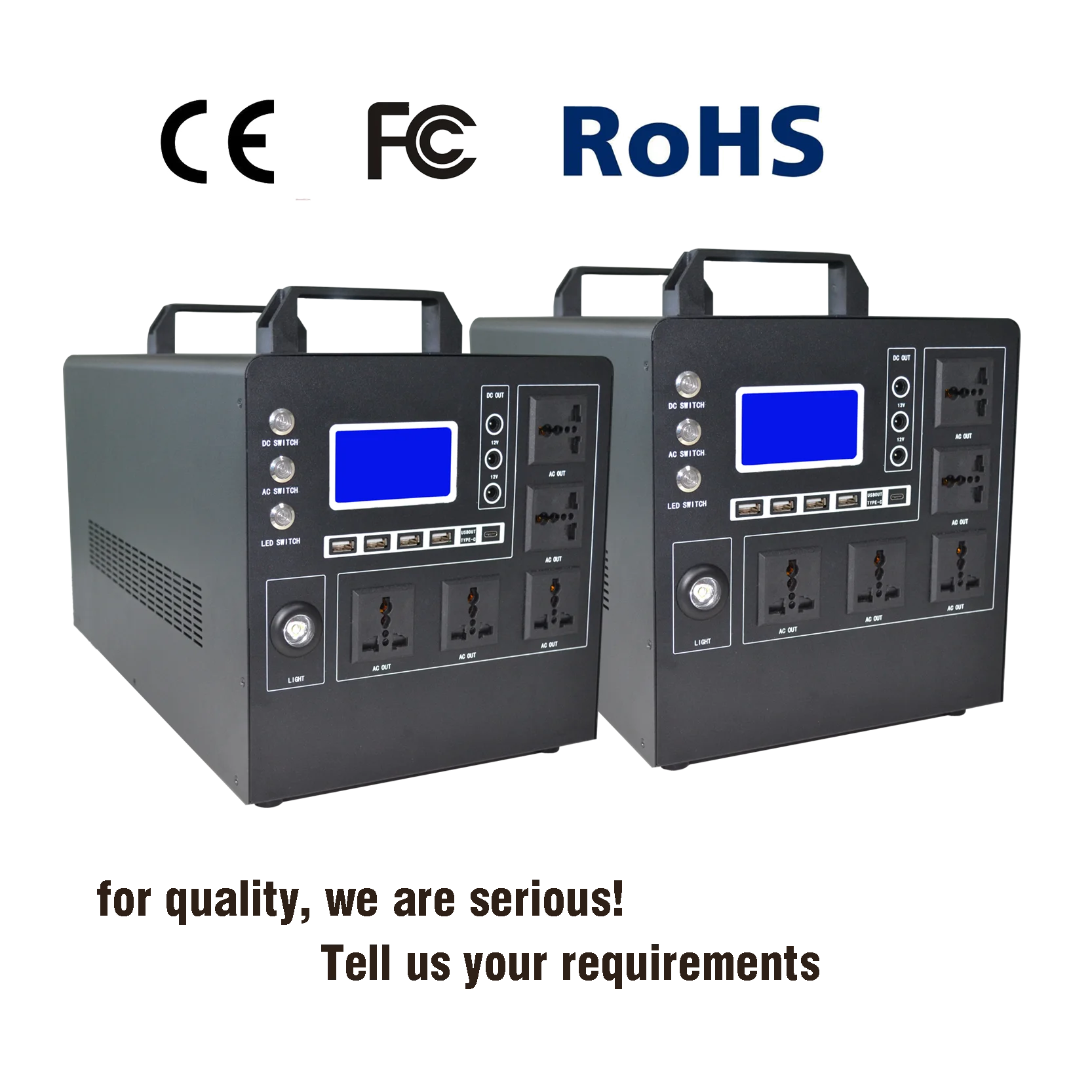 new type 5 piece AC port portable solar power generator 2000w 2kw station/power bank