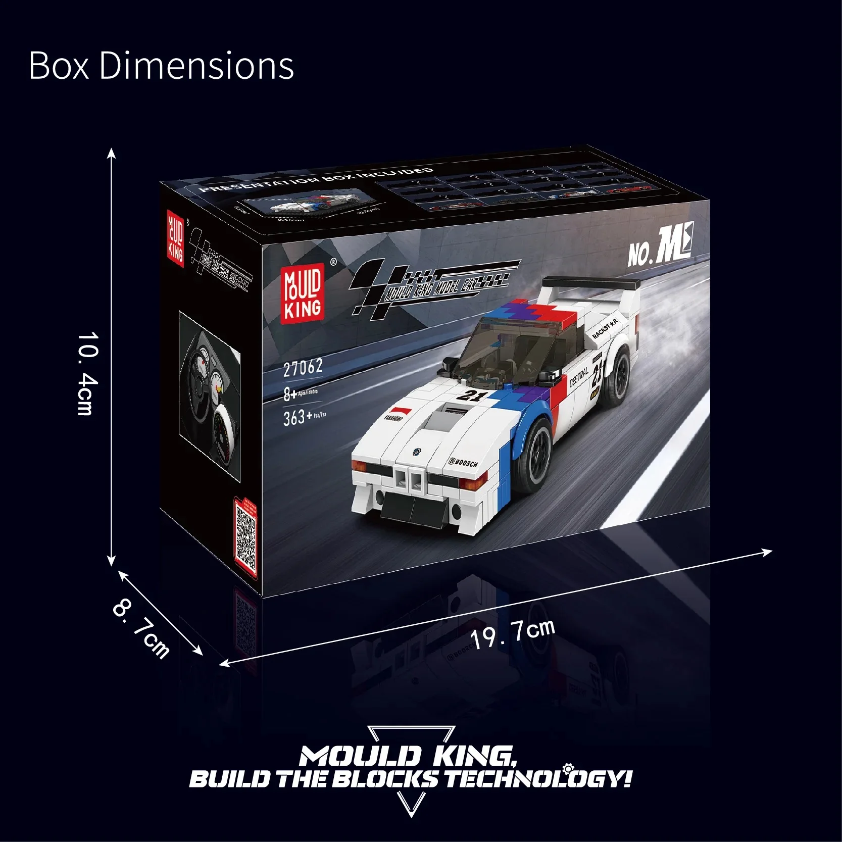 Mould King 27062 Mini Luxury Model No.M1 Model Car Brick Educational Model  Car Building Block Set Toys For Kids