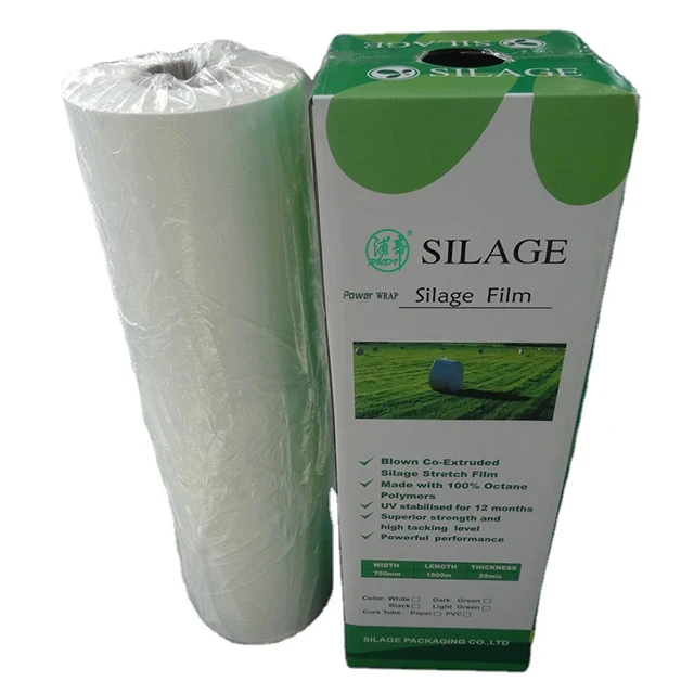 Milk white Silage Wrap Plastic Bale silage packing film