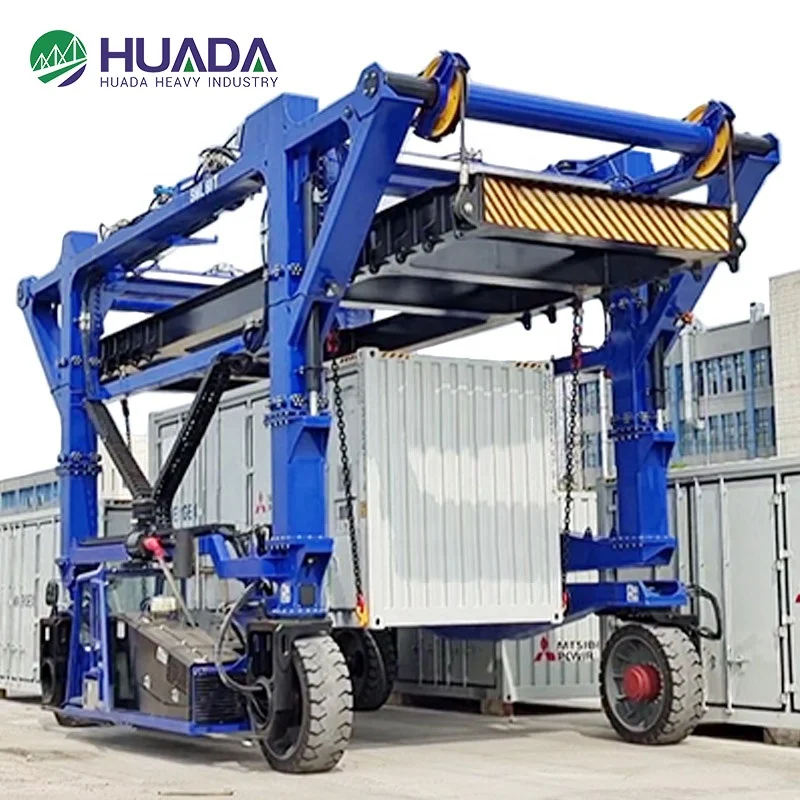 Wheel lift straddle carrier crane 40 ton rtg crane container straddle carrier for sale