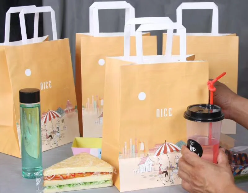 WFD-430B Fully automatic flour packing machine for paper bag Roll Fed Inside Flat Handle