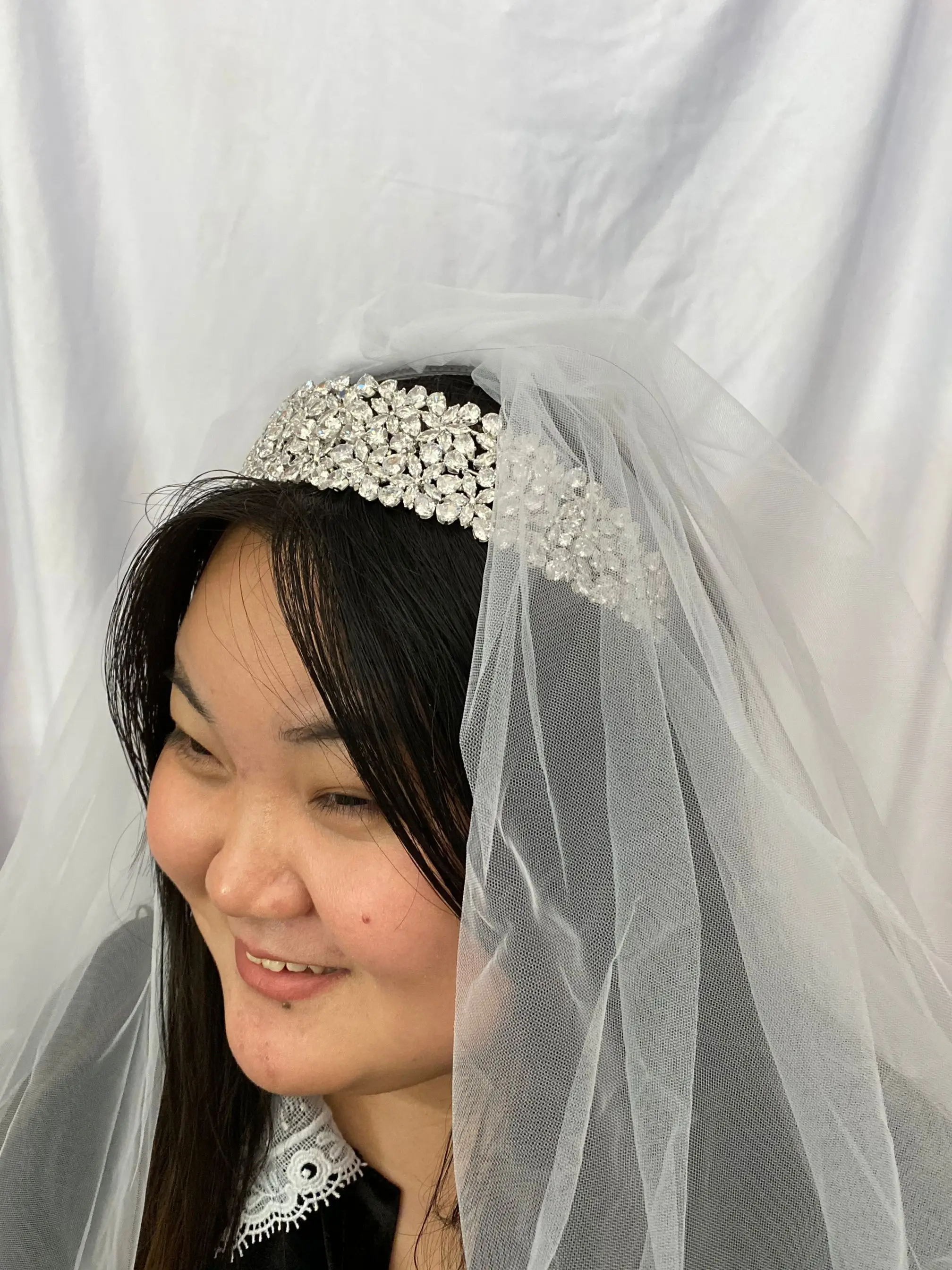 Wedding Hair Accessories Full Rhinestone Zircon Headband Oval CZ Rhinestones Bridal Queen Stars designs Tiara hair Band T0184