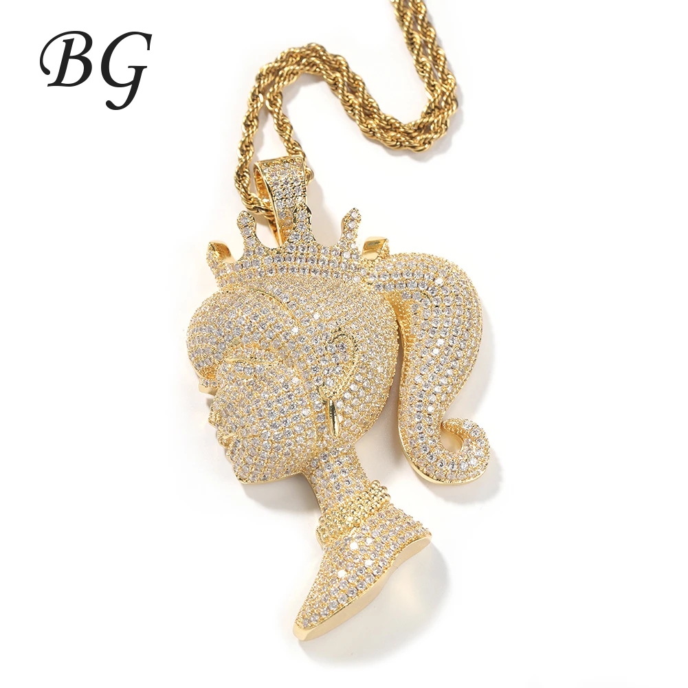 Europe New Crown pendant necklace copper inlaid zircon niche pendant trendy all-matching accessories wholesale