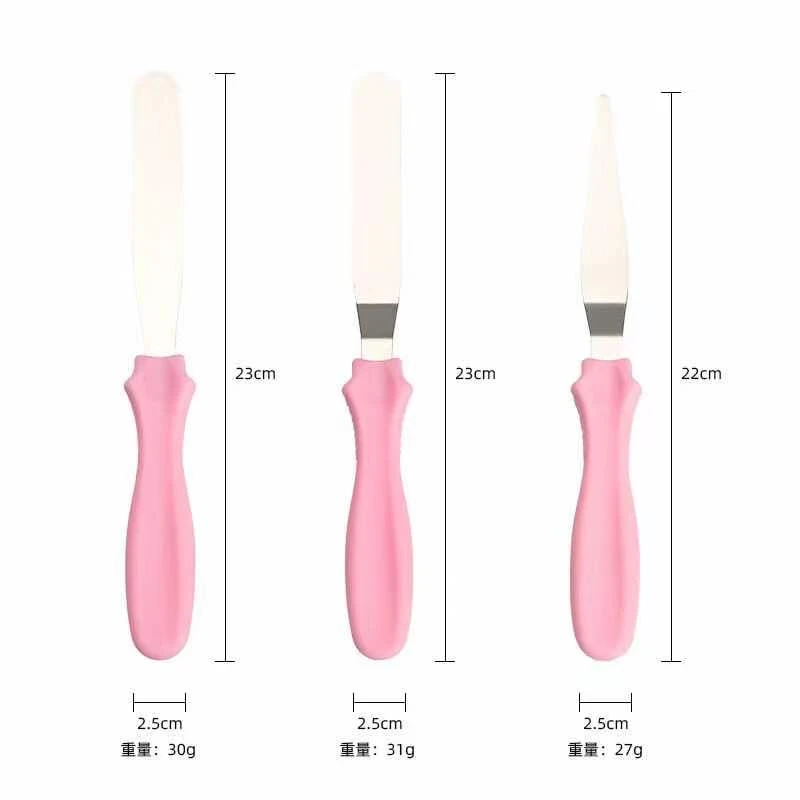 Hot Sell Three-piece Household Baking Tool Stainless Steel Butter Cake Decorating