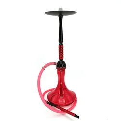 Quick Shipping Custom Modern  Deep Blue Red  Hookah Set Acrylic Tripod Glass Style Hookah Shisha With Tray