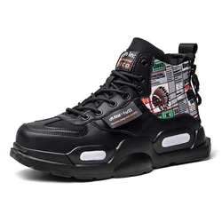 Высококачественные Новые поступления, Мужская модная повседневная обувь с высоким верхом, легкая дизайнерская модная обувь на шнуровке, мужские кроссовки